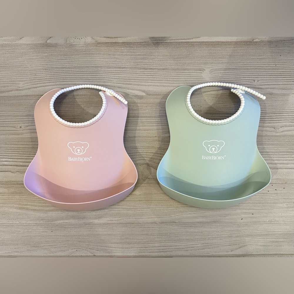 Soft Bib Set - Pink and Green
